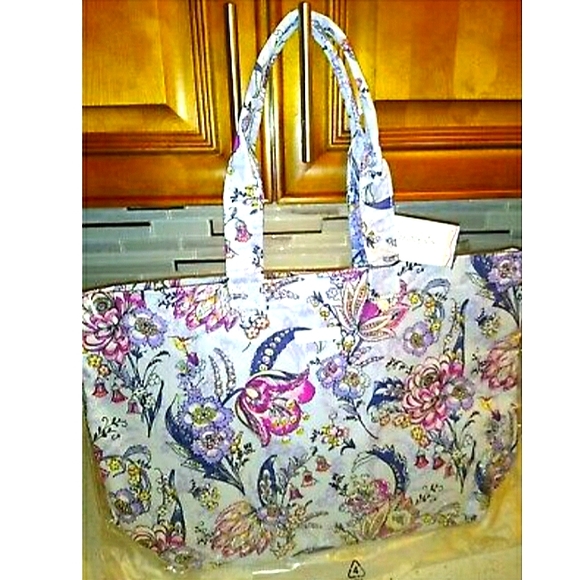 Last 1☆NWT Beautiful VERA BRADLEY ~Hummingbird Park City Shopper Tote~XL - Picture 4 of 12
